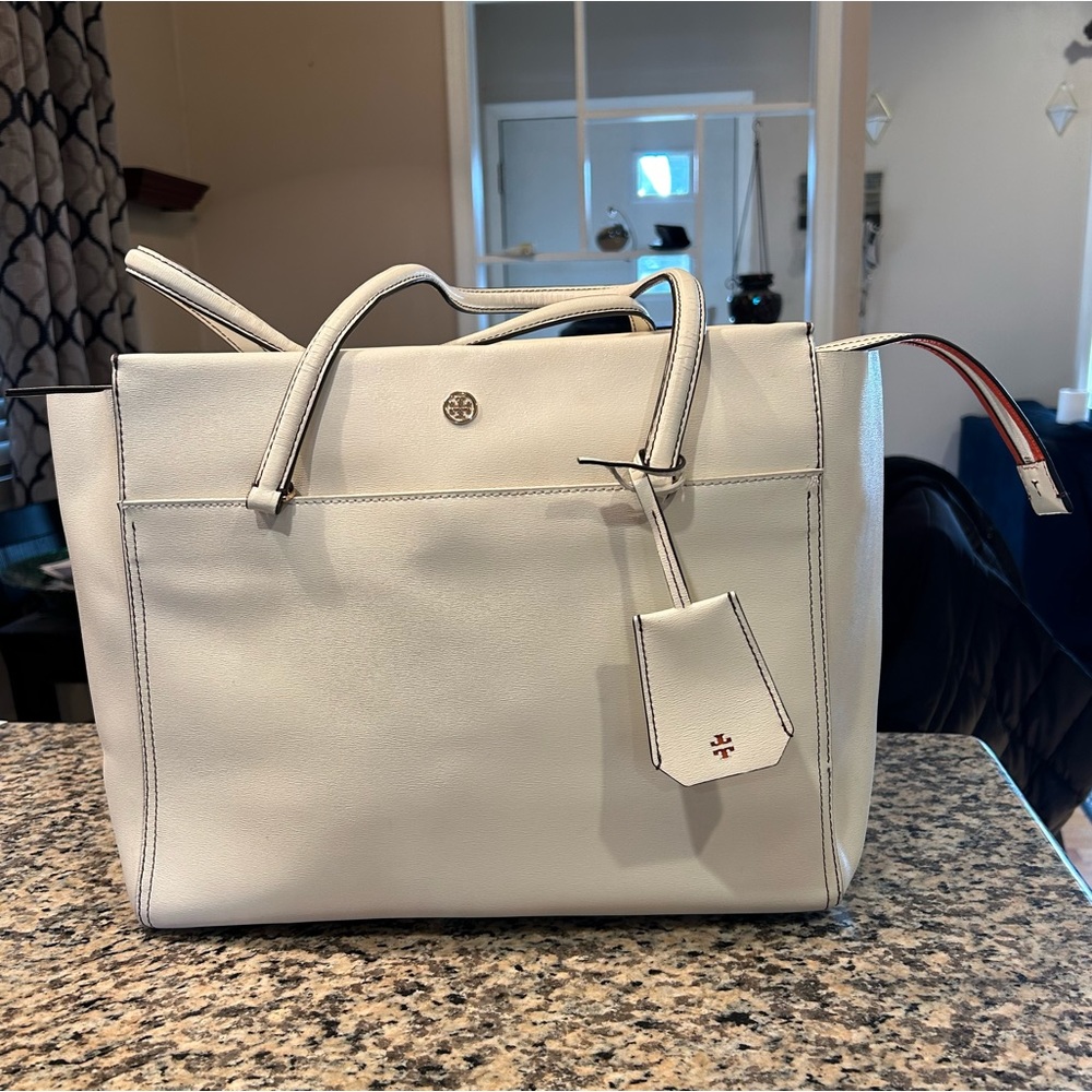 Tory Burch White Tote Bag